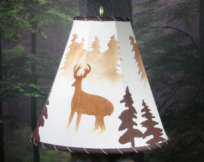 MR Rust Batik Lampshade